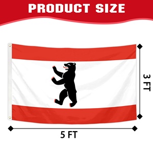 <span class=keywords><strong>Drapeau</strong></span> de <span class=keywords><strong>Berlin</strong></span> de haute qualité en gros, 3x5 pieds (90x150cm), bannière allemande pour défilés, marches civiques et événements, usage intensif - Product Image 2