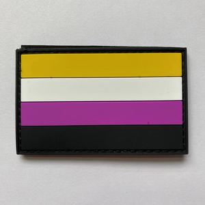 PVC tiến bộ niềm tự hào cầu vồng cờ vá cầu vồng cờ PVC các bản vá lỗi đồng tính lgbtq Cờ chiến thuật móc và vòng lặp Fastener vá - Product Image 4