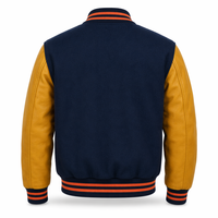 Veste de baseball personnalisée pour homme, style Varsity, en mélange de laine, manches en cuir, patch en chenille, style vintage streetwear, OEM