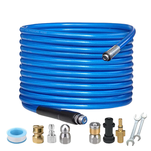 5800PSI tuyau de chasse haute pression 1/4 pouces tête de bouton kit de <span class=keywords><strong>buse</strong></span> de pulvérisation d'égout arrière pivotant - Product Image 1