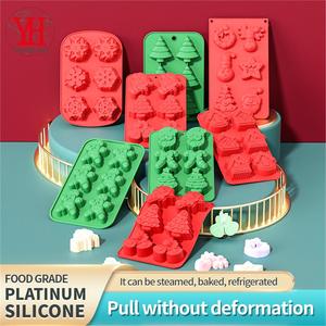 Moule à gâteau en silicone en forme de sapin de Noël, design mignon, résistant à la chaleur, pour pâtisserie et desserts, ustensile de cuisson de cuisine - Product Image 1