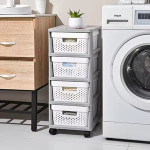 Carrello Portaoggetti in Plastica Resistente con Cassetti Multipli e Ruote per Casa e Ufficio - Product Image 2