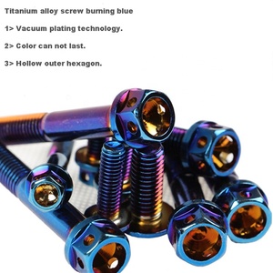 Nhà máy bán bu lông mặt bích Titan din6921 <span class=keywords><strong>GR5</strong></span> 10mm 12mm 14mm 16mm 20mm Lục giác trong loại độ dài khác nhau cho xe máy - Product Image 2