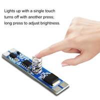 Interrupteur tactile LED AiPin avec variateur de lumière, capteur d'armoire, lumière de placard TD007, mémoire 0V, 8A max, variateur intelligent 1 canal, contrôle sans fil 20M