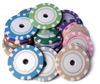 Jetons de poker en céramique personnalisés avec logo, colorés, pour les jeux de casino, les fêtes, les clubs de poker, les cadeaux