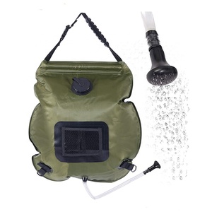 Bâche en PVC multifonctionnelle 15L 20L Douche solaire de camping en plein air avec thermomètre - Product Image 1