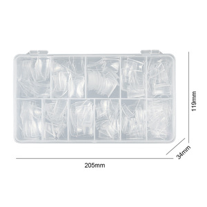 504 Uñas Postizas Transparentes de Longitud Media, Extensión de Uñas Acrílicas Suaves Francesas, Puntas Anchas de Cobertura Media/Total - Product Image 5