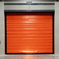 Puerta Rápida Aislada de PVC para Taller Industrial, Puerta Térmica de Apertura Rápida con Estructura Sellada
