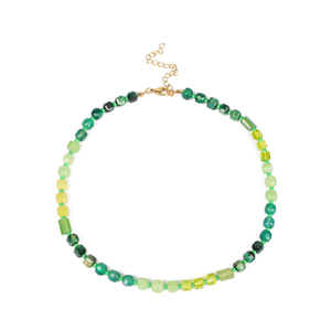 Collar de piedra natural personalizado con cuentas de semillas de piedra natural de forma <span class=keywords><strong>irregular</strong></span>, collar curativo bohemio para regalo de mujer - Product Image 2