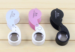 Doble luz LED 40x diamante Jade artesanía antigua colección de joyas reconocimiento lupa de aleación de aluminio plegable - Product Image 4