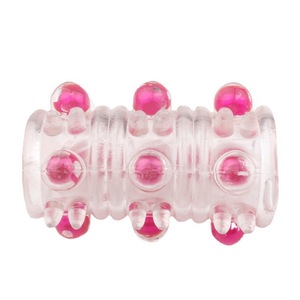 Crystal 12 Bead Cock Ring Set Soft Rubber Adult Stimulation Penis Rings - Product Image 4
