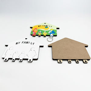 Cadeaux du Nouvel An, remerciement client, supports de sublimation de luxe, <span class=keywords><strong>porte</strong></span>-clés en MDF, <span class=keywords><strong>porte</strong></span>-clés familial - Product Image 4