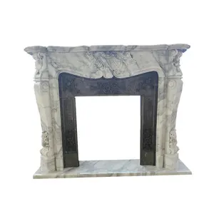 Marble fireplace mantle marble stone fireplace indoor decorative hand carved real stone fireplace mantel marble
