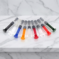 Seringue en verre Luer Lock de 1 ml pour emballage d'huile et de distillat, avec piston métallique