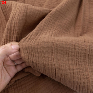 Faible quantité minimale de commande personnalisation 100% Mousseline de coton <span class=keywords><strong>Double</strong></span> <span class=keywords><strong>Gaze</strong></span> De Coton <span class=keywords><strong>Double</strong></span> Crêpe Tissu - Product Image 3