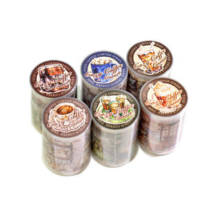 1 rouleau PET Aquascape Tape Cozy Coffee Corner Series Manuel Matériel Décoratif Collage Base Autocollants - Product Image 5