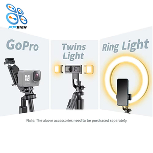 Venta caliente de fábrica 360 Selfie Stick ABS conveniente soporte de transmisión de teléfono móvil multifunción soporte en vivo trípode - Product Image 2