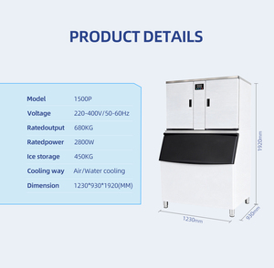 Máquina de Hielo Comercial 2026, 680 kg por 24 h, con Certificación CE, Acero Inoxidable, Compresor de Alta Eficiencia, para Bares y Restaurantes - Product Image 5