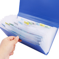 Petit organiseur de documents d'affaires en plastique portable de grande capacité, étui portefeuille avec étiquettes colorées pour les réunions et les voyages