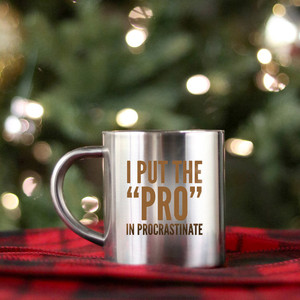 I Put the Pro in Procrastinate <b>Gold</b> & Silver <b>Mug</b> - Product Image 2