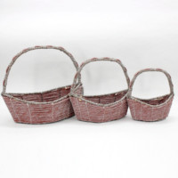 Vente directe en forme de bateau, poignée haute, corde en papier multicolore, panier à fleurs de haute qualité, panier de rangement