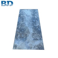 Antique Vintage Accent Mur Miroir À La Mode Droite Polonais 5mm Nuageux Or Ruban Gris Cuivre Carreaux De Verre-Décoratif En Gros