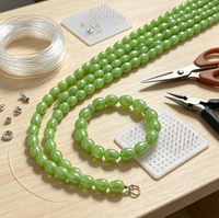 Perles ovales en vrac en verre imitation pour la fabrication de bijoux, colliers DIY, perles colorées en vrac – Vente en gros usine YUZHU