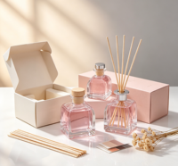 Bouteille diffuseur d'arômes vide 100 ml en verre pour diffuseur à bâtonnets, décoration bien-être, avec bâtonnets