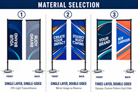 Drapeau de plage personnalisé en gros, plume en fibre de carbone, levage automatique, coupe-vent, anti-plis, séchage rapide, imprimé numériquement