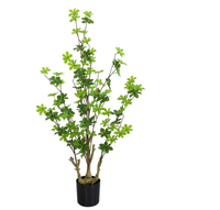 Plante artificielle haut de gamme réaliste en pot, type cloche japonaise, feuillage vert, arbre Enkianthus Perulatus pour décoration de mariage