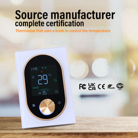 Unterstützt ODM/OEM-Funktionsanpassung Tuya APP WLAN Touchscreen Digitaler Drehknopf-Thermostat für Sauna-Raumheizungssteuerung