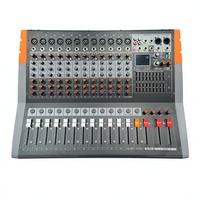 Console de mixage active professionnelle 12 canaux avec amplificateur intégré 600W, son surround, égaliseur 9 bandes, construction métallique