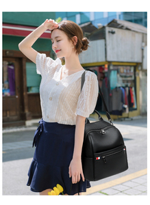 Cuir véritable Shopping Femmes Sacs à dos Jeune Fille Première Couche Vachette <span class=keywords><strong>Livre</strong></span> Sac Style Knapsack Luxe Grande Capacité Dames Sac - Product Image 3