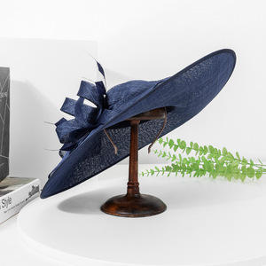 Grand Chapeau de Cérémonie Personnalisé pour Femme, Élégant, à Large Bord, en <span class=keywords><strong>Sinamay</strong></span>, pour le Kentucky Derby et les Tea Party - Product Image 6