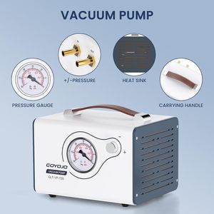 Oilless <b>Vacuum</b> <b>Pump</b> 15L Min Dual Adjustable Flow Portable Quiet Diaphragm <b>Pump</b> for Lab Filtration and Epoxy Mold Oilless <b>Vacuum</b> - Product Image 4