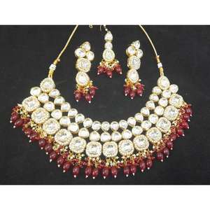 Ensemble de collier antique à pois au design unique de qualité supérieure Style ethnique personnalisé Brin d'or en laiton fait à la main indien - Product Image 5