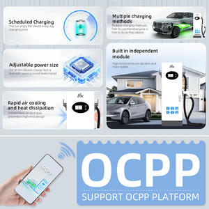 Borne de recharge haute efficacité 40 kW, unité d'alimentation CC à pistolet unique, montage au sol, conception peu encombrante - Product Image 2