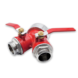 Equipo de lucha contra incendios 2,5 "X1.5" X1.5 "Y Conexión Divisor de agua contra incendios de 2 vías con válvula de bola interior - Product Image 3