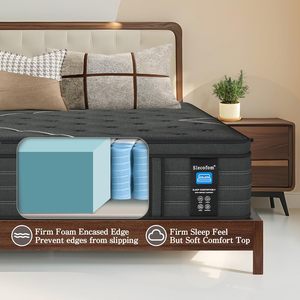 Colchón de Lujo Moderno Estilo Hotel 5 Estrellas con Euro Top de Látex y Muelles Ensacados de 5 Zonas de Alta Densidad para Dormitorio, Apartamento y <span class=keywords><strong>Hospital</strong></span> - Product Image 4