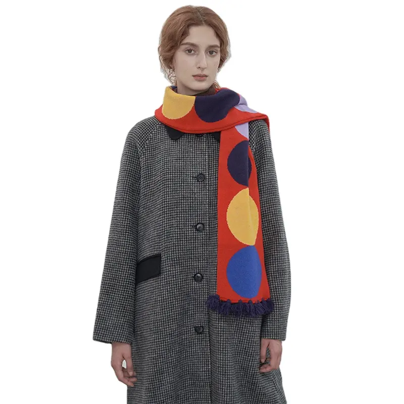Khăn ấm thanh lịch cho phụ nữ Faux Cashmere khăn với tua mùa đông dệt khăn quàng cổ bán buôn 2023
