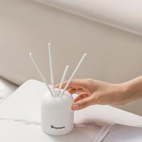 Diffuseur d'huiles essentielles sans flamme haut de gamme ELAN, cylindre en verre, intérieur, parfum longue durée, parfum de 3 mois, rotin