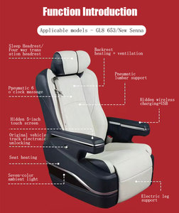 Sièges de luxe pour Vito W447, sièges capitaine, écran tactile, sièges de voiture électriques de luxe VIP pour Alphard/Vellfire/Toyota Sienna - Product Image 2