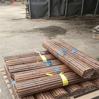 Listones de Bambú Hechos a Mano para Exteriores, Tiras de Bambú Carbonizado, Listones de Bambú para Cercas, Listones de Bambú para Setos