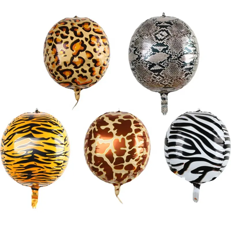 22 inch three-dimensional 4D animal pattern leopard pattern snake skin zebra giraffe pattern aluminum film balloon