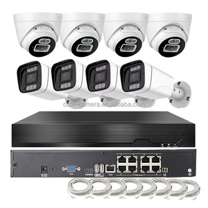 공장 가격 감시 방수 카메라 1080p AHD CCTV <span class=keywords><strong>DVR</strong></span> 키트 8채널 (네트워크 케이블 및 전원 공급 장치 포함) - Product Image 2