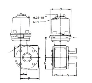 El actuador rotatorio de pistón neumático modelo 1061 puede equiparse con un - Product Image 3