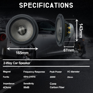 Nuevo Sistema <span class=keywords><strong>de</strong></span> Altavoces <span class=keywords><strong>para</strong></span> <span class=keywords><strong>Auto</strong></span> Zeming Audio, OEM <span class=keywords><strong>de</strong></span> Primera Calidad, <span class=keywords><strong>de</strong></span> 6.5 Pulgadas, 4 Ohmios, 2 Vías - Product Image 2