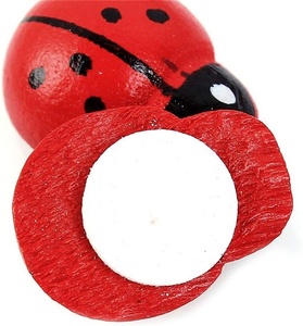Mini coccinelle auto-adhésive de noël, autocollant de ornement, bois, artisanat de décoration, plantes, artisanat fait en chine, offre spéciale - Product Image 4
