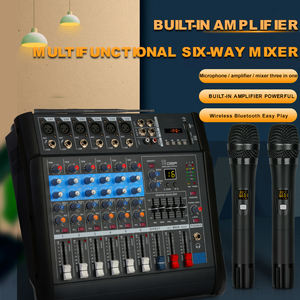 Amplificateur de puissance audio professionnel OEM GM7X 350W*2 avec 2 microphones sans fil intégrés, amplificateur de puissance audio 6 canaux - Product Image 5