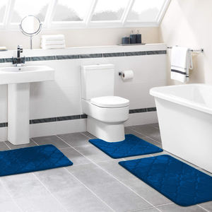 Alfombra de <span class=keywords><strong>baño</strong></span> con relieve de adoquines FMT, alfombra antideslizante de lana Coral para bañera, alfombra para suelo, felpudo para cuarto de ducha, almohadilla de espuma viscoelástica - Product Image 6